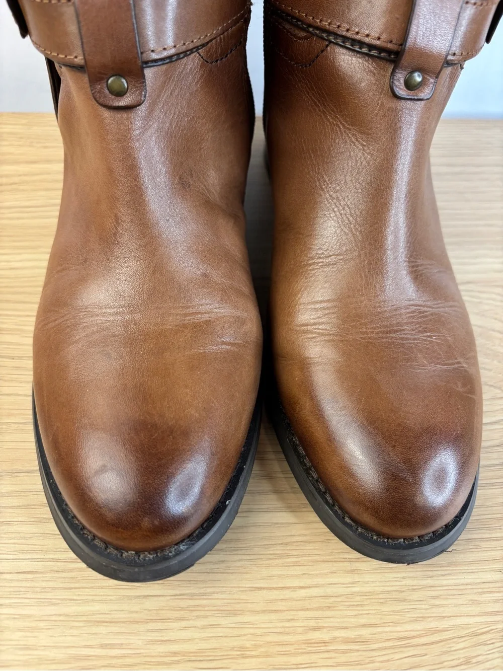 Etienne Aigner Brown Leather Riding Boots Woman's 7.5